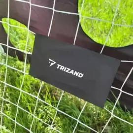 TRIZAND Fußballtor mit Torwand Weiß/Schwarz 21268