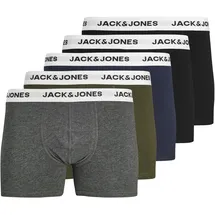 JACK & JONES Basic Boxershorts 5 Einheiten Forest Night / Navy Blazer / Dark Grey Melange / Black S