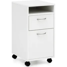 FineBuy SuVa Rollcontainer 63 x 33 x 38 cm weiß