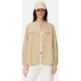CAMEL ACTIVE Bluse mit Stehkragen und Knopfleiste Sand M