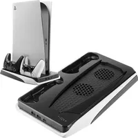 FIXED Multifunktionale Ladestation Schwarz für PlayStation 5