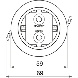 EVOline Schuko-Steckdose One Schwarz 2 St.