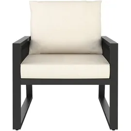 Tectake tectake® Gartenlounge-Set Captive im Rope-Design, mit Aluminiumgestell, absolut wetterfest, höhenverstellbare Füße