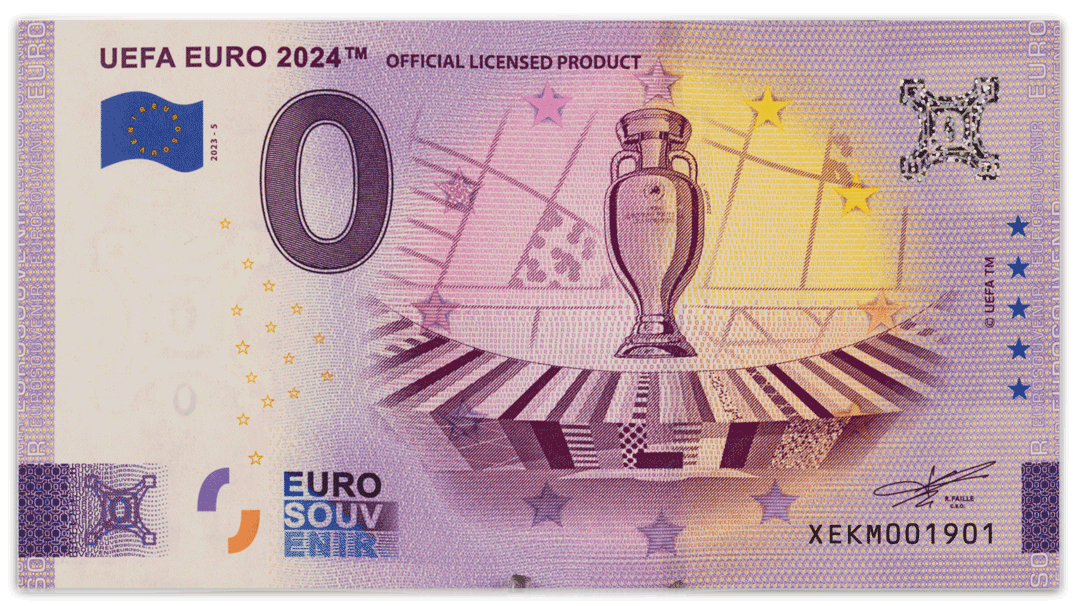 0-Euro-Banknote "Offizieller Pokal" EM 2024