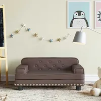 Kindersofa Braun 70x45x30 Cm Kunstleder
