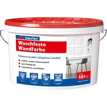 Baufan Waschfeste Wandfarbe 10 l weiß Innen-Wandfarbe waschfeste Innenfarbe