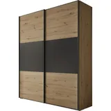 STAUD Schwebetürenschrank Includo 200 x 222 x 68 cm Braun