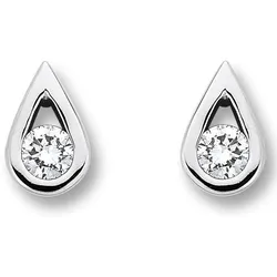 Paar Ohrhänger ONE ELEMENT, silber, Ohrringe, Damen, Damen, 0.2 ct, Diamanten, Damen Gold Schmuck Tropfen