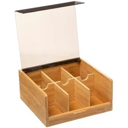 FIVE - Bambus Tee Box in Schwarz