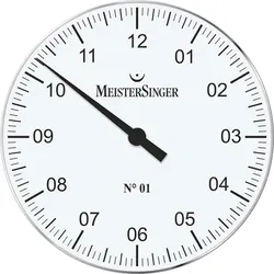 Meistersinger Wand- und Tischuhr  WU35 - weiß - 35cm