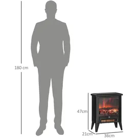 Homcom Standkamin schwarz