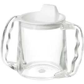 HOMECRAFT Caring Mug, Two Handle Easy Grip Mug, Spill Resistant Portable Travel Mug with Spout Opening for Children, Elderly and Disabled Users , Small Spout (Retail)