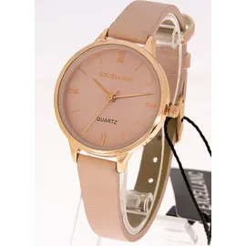 Excellanc Damen Armbanduhr Analog Quarz 1900165 Gehäusebreite 0 mm Kunstledergehäuse Rosa Kunstlederarmband 0