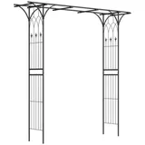 KOMFOTTEU Rosenbogen Gartenbogen für Kletterpflanzen, Hochzeitsbogen, 205 x 52 x 205 cm schwarz
