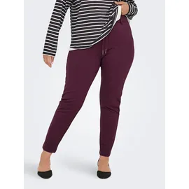 ONLY CARMAKOMA Jogger Pants "CARGOLDTRASH LIFE CLASSIC PANT NOOS", Damen, Gr. 44, Länge 32, port royale, Milano Rib, Obermaterial: 63% Viskose, 32% Nylon, 5% Elasthan, unifarben, gerade, unten schmal lang, Hosen, Viskosemischung, regular fit