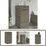 Vidaxl - Gartenschrank Grau 55x55x111 cm Poly Rattan - Outdoor-Schrank - Gartenschrank - Stauraum - Gartenorganisation - Polyrattan