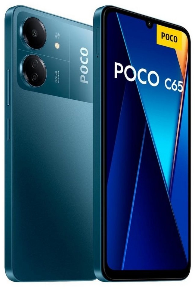 Xiaomi POCO C65 Smartphone (6.74 Zoll, 256 GB Speicherplatz, 50 MP Kamera) blau Wetoly MI