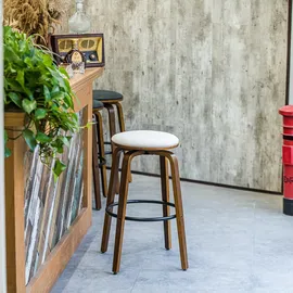 Möbel Kraft Barhocker 2er-Set ¦ beige ¦ Maße (cm): B: 40 H: 70