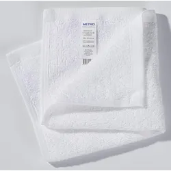 METRO Professional Seiftuch, Baumwolle, 30 x 30 cm, Trocknerbeständig, weiß, 4 Stück