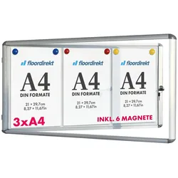 Master of Boards Schaukasten Innen   Premium   37 x 70 cm   3 x A4