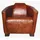 Casa Padrino Lounge-Sessel Art Deco Leder 84 x 76 x 84 cm Braun
