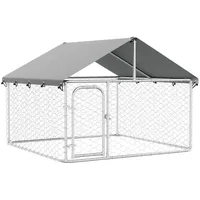 vidaXL Outdoor-Hundezwinger mit Dach 200x200x150 cm