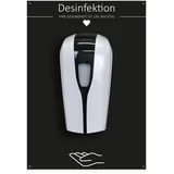 MyMAXXI | Desinfektionsmittelspender Shop Rückwand inkl. 3x Desinfektionsmittel 1000ml Sensor automatisch Wandmontage | touchless disinfection | Händedesinfektion Spender Desinfektion Hygienespender