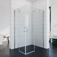 Duschkabine Duschabtrennung Eckeinstieg 120x90cm Dusche Scharniertür Duschwand