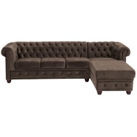 Home Affaire Chesterfield-Sofa »New Castle L-Form«, hochwertige Knopfheftung in Chesterfield-Design, B/T/H: 255(17172)