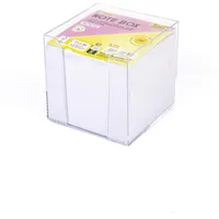 Folia Zettelbox WHITE transparent inkl. 700 Notizzettel weiß