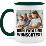 Tasse Tassen 325ml - Mit Foto I Eigenem Bild I Text I Name I Wunschtext - 325 ml - Dunkelgrün - mug with photo fototasse selbst drucken fotos glühweintassen personalisierte teetasse bildtasse