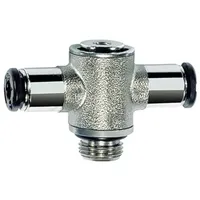 Riegler T-Steckverschraubung »click-clock«, drehbar, M5 a., Schlauch- Ø5