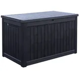 Koll Living Gartenbox 'Cedar', 870 Liter, Kunststoff Holzoptik, Schwarz (abschließbar), wasserdicht, UV & witterungsbeständig grau 870 l