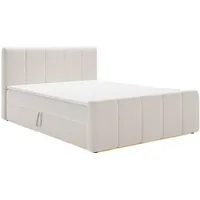Kaiser möbel Boxspringbett Berg mit Matratze, Stoff Komodo Beige,