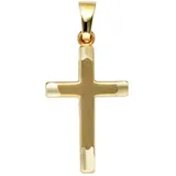 Kreuzanhänger JOBO "Anhänger Kreuz Goldkreuz 20 mm", gelbgold 333, Schmuckanhänger, Damen, Gelbgold 333, 333 Gold