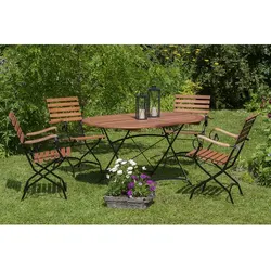MERXX Gartenmöbel »Schlossgarten«, 4 Sitzplätze, Stahl - grau