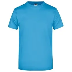 Komfort T-Shirt Rundhals JN002, aqua-blau, Größe 3XL - blau - 3XL