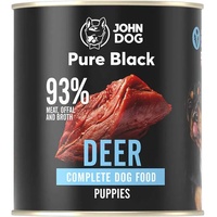John Dog Pure Black Deer Nassfutter für Welpen, Dose 800 g