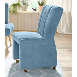 exxpo - sofa fashion Sessel Costa Hochlehnsessel 52 x 95 x 71 cm Blau mit Rollen