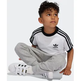 adidas T-Shirt ADIDAS ORIGINALS "3STRIPES TEE", Jungen, Gr. 110, weiß, Obermaterial: 100% Baumwolle, Rundhals, Shirts T-Shirt