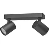 Oktaplex lighting Oktaplex Bora Aluminium Spotbalken GU10 Dreh- & Schwenkbar 2-flammig Schwarz 230V