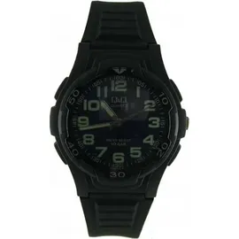 Q&Q Herrenuhr mit Silikonarmband in schwarz
