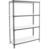 Simonrack Schwerlastregal, Lagerregal, 150x90x40 cm, Metallregal, Kellerregal, Biegestelle 180 kg, 4 Fachböden, Anthrazit/Weiss - Simonclick