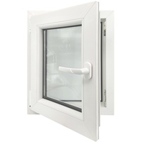 ECOPROF Kellerfenster | Langlebiges Kunststoff-Fenster | Maße 50x60 cm (500x600 mm) | Dreh-Kipp Fenster DIN Links | Farbe: Weiß | 70mm Profil