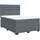 vidaXL Boxspringbett mit Matratze Dunkelgrau 140x200 cm Samt