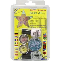 Eulenspiegel 730515 Glitzer Tattoo Set Best of, Glitter-Set, Karneval, Mottoparty, Halloween