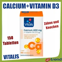 Vitalis® Vitalis Calcium 400 mg + Vitamin D3 2,5 μg Tabletten 300 St.
