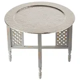 Marrakesch Orient & Mediterran Interior Hania Grau Mangoholz 60 x 60 cm