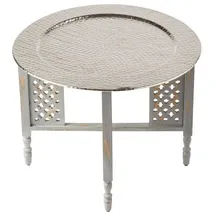 Marrakesch Orient & Mediterran Interior Hania Grau Mangoholz 60 x 60 cm