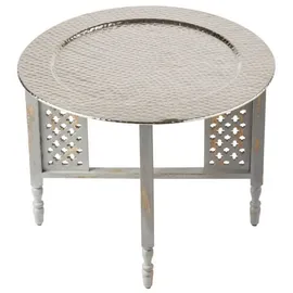 Marrakesch Orient & Mediterran Interior Hania Grau Mangoholz 60 x 60 cm